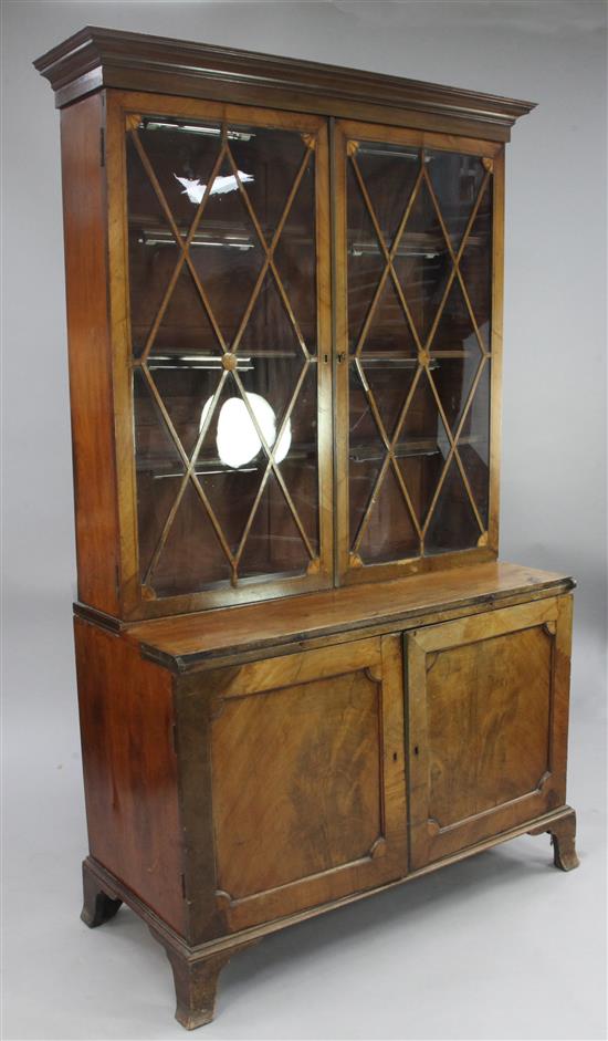 A George III mahogany bookcase, W.4ft